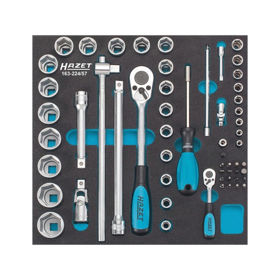 HAZET Steckschlüssel Satz 57-teilig 163-224/57 - Werkzeugsortiment