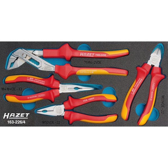 HAZET Pliers set VDE 4-piece 163-226/4 - Tool assortment