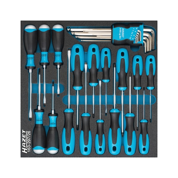 HAZET screwdriver set 26-piece slotted PH hexagon socket TX - Tool assortment
