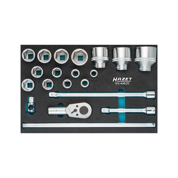 HAZET Socket wrench set 20-piece 3/4 inch external hexagon - Tool assortment