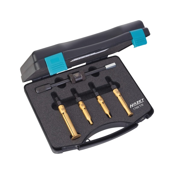 HAZET Internal extractor set Internal extractor and counter support 5 tools - Inner extractor set