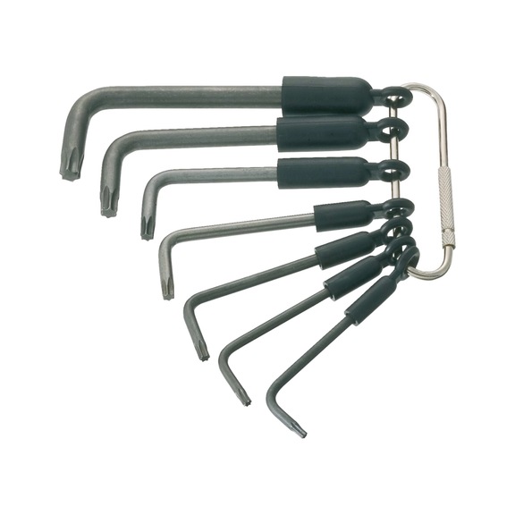HAZET Hex key L-wrenches set 2115-T/7R Internal TX profile 7-piece - Angle screwdriver