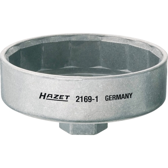 HAZET Ölfilterschlüssel 2169-1 Vierkant 1/2 Zoll (12,5 mm) - Ölfilterschlüssel