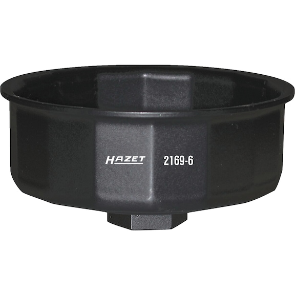 HAZET oil filter wrench 2169-6 Square 1/2 inch (12.5 mm) Outside 16-square profile - Oil filter wrench