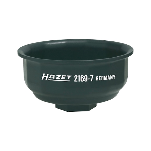 HAZET oil filter wrench 2169-7 Square 1/2 inch (12.5 mm) outside 14-edge profile - Oil filter wrench