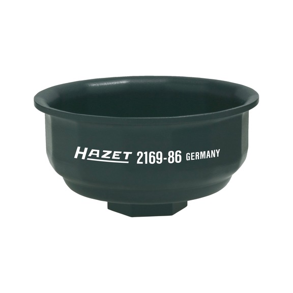 HAZET Oil filter wrench 2169-86 Square 1/2 inch (12.5 mm) Grooved profile 97 mm - Oil filter wrench
