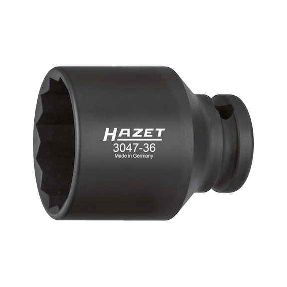 HAZET impact wrench socket double hexagon square 1/2 inch - Socket set (12-edged)
