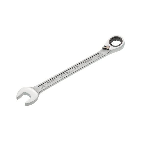 HAZET Knarren Ring-Maulschlüssel 606-22 Außen Doppel-Sechskant-Tractionsprofil - Ratschenringschlüssel