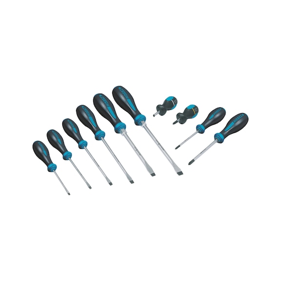 HAZET screwdriver set 10-piece 802/10 slotted profile Phillips profile - Screwdriver set