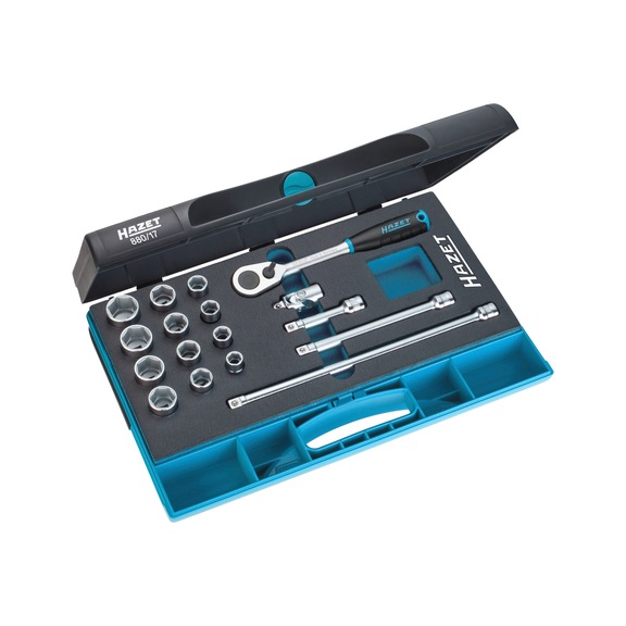 HAZET Socket wrench set 880/17 Square 3/8 inch (10 mm) - Socket wrench set