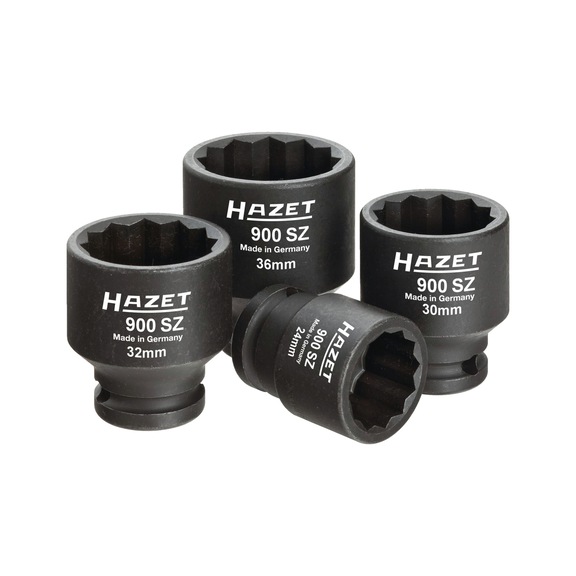 HAZET Drive-joint axle shaft set 4-piece 900SZ/4 square 1/2 inch - Power screwdriver bit (hexagon)