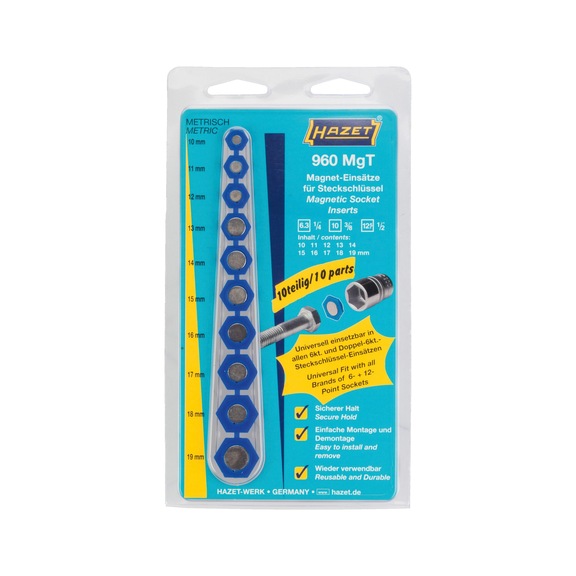 HAZET Magnetic insert for sockets 960MGT External hexagon profile - Socket wrench insert (hexagon)