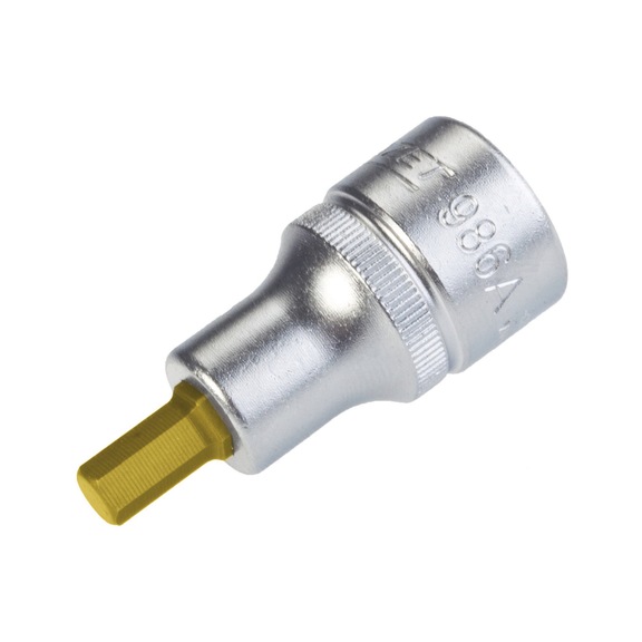 HAZET Schraubendreher-Steckschlüsseleinsatz 986A-1/4 Vierkant 1/2 Zoll - Innensechskant-Einsatz (Steckschlüssel)