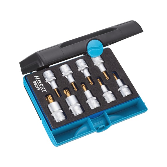 HAZET Screwdriver socket set 9-piece TX 992/9 - Socket wrench set