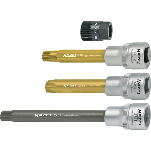 HAZET V-(ribbed) pulley tool 4641/4 Square 1/2 inch 4-piece - Socket wrench (set)
