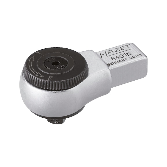 HAZET Socket reversible ratchet 6401N Socket square 9x12 mm Square 1/4 inch - Connection square (reversible ratchet)
