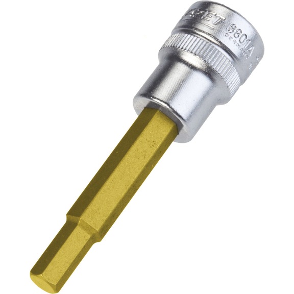HAZET Screwdriver socket 8801A-1/4 Square 3/8 inch (10 mm) - Hexagon socket insert (socket wrench)