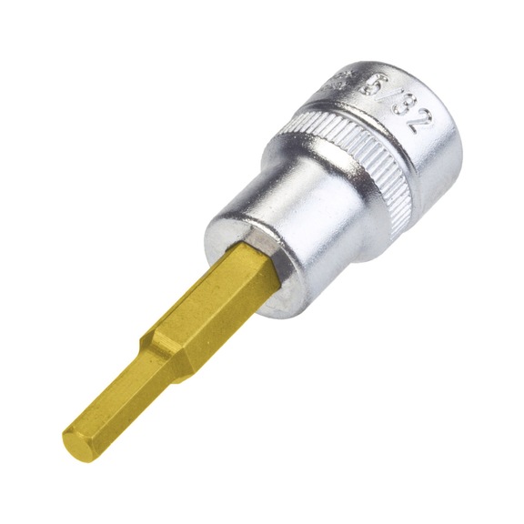 HAZET Schraubendreher-Steckschlüsseleinsatz 8801A-5/32 Vierkant 3/8 Zoll (10 mm) - Innensechskant-Einsatz (Steckschlüssel)
