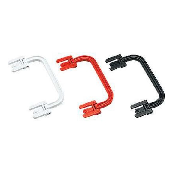 CLIP-O-FLEX<SUP>®</SUP> Griffe für Tablare aufsteckbar weiß, 2 Stück - Griffe