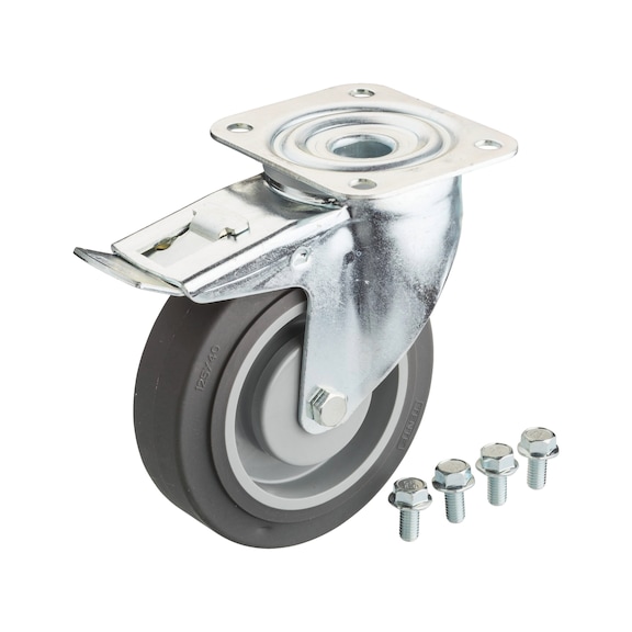 HAZET Swivel castor with brakes 178N-011 for workshop trolley HAZET Assistant 178N - Transport equipment (workshop, accessories, other)