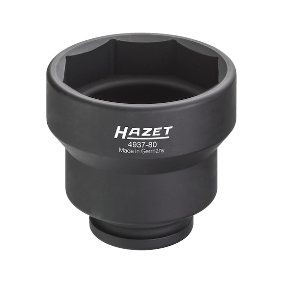 HAZET Nkw Achsmutter-Steckschlüssel 4937-80 Vierkant3/4 Zoll (20 mm) 80 mm - Abziehwerkzeug, Ausdreher (Sonstiges)