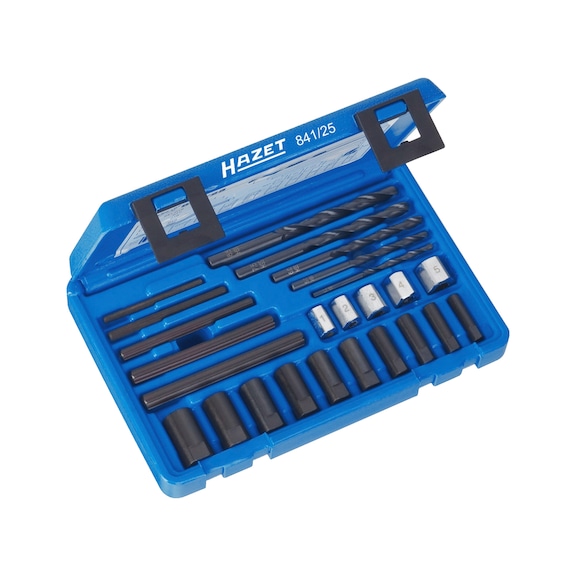 HAZET Bolt extractor set 841/25 Number of tools 25 - Stone bolt extractor