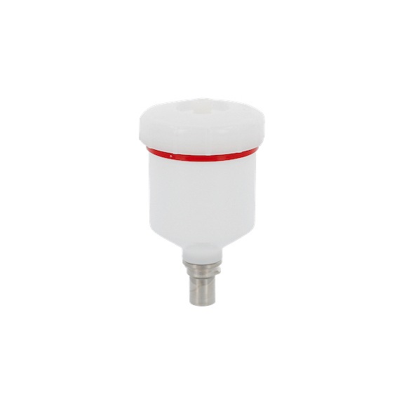 SATA plastic reusable cup, 0.125 l with QCC without fine thread 197541 - Reusable plastic flow cup