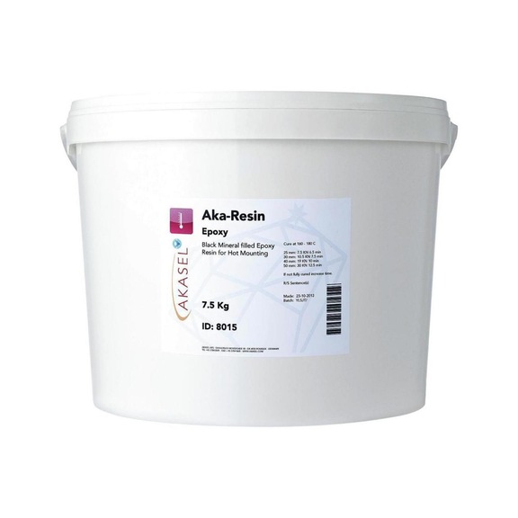 AKASEL AKA-RESIN EPOXY, hot embedding epoxy resin, black, mineral filled, 7.5 kg - AKA-RESIN EPOXY hot embedding resin