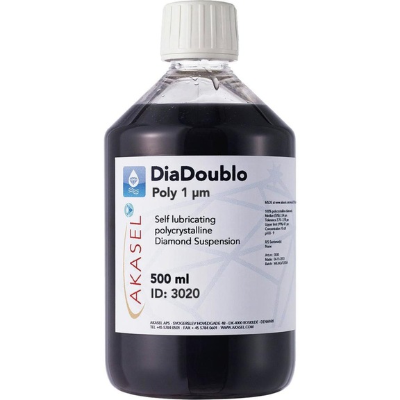 AKASEL DIADOUBLO POLY Suspension 1 µm, Endpolieren 500 ml - 2 in 1 Diamantsuspension Dia-Doublo Poly