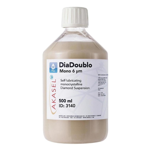 AKASEL DIADOUBLO MONO suspensie, 6 µm, polijsten, 500 ml - 2-in-1 DiaDoublo Mono diamantsuspensie