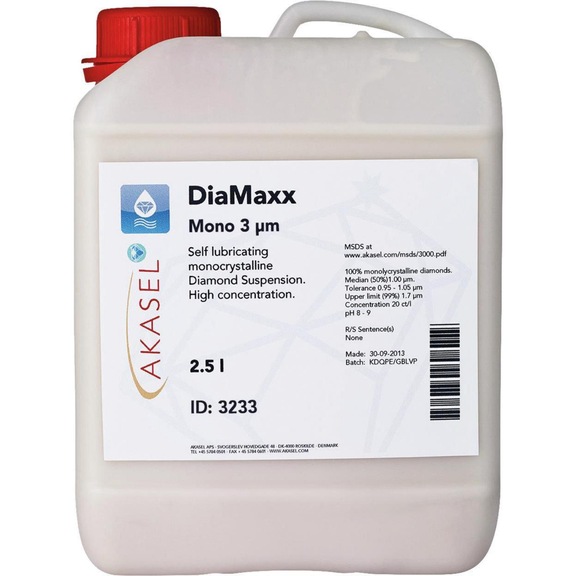 AKASEL DIAMAXX MONO, 3 µm, polishing, 2.5 l - 2-in-1 diamond suspension DiaMaxx Mono