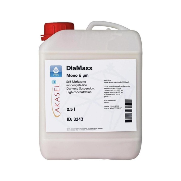 AKASEL DIAMAXX MONO, 6&nbsp;µm, polissage, 2,5 l - Suspension diamantée 2 en 1 DiaMaxx Mono