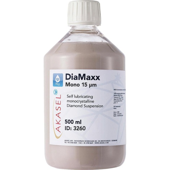 AKASEL DIAMAXX MONO, 15 &micro;m, verwijderen, 500 ml - 2-in-1 diamantsuspensies DiaMaxx Mono