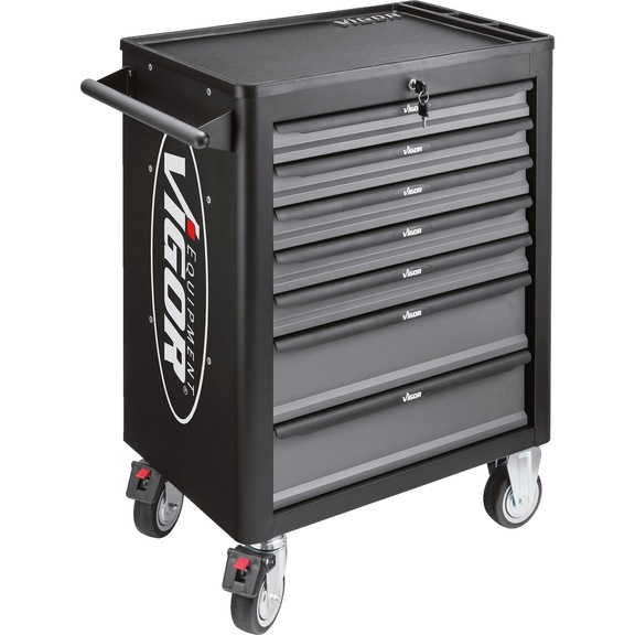VIGOR workshop trolley without assortment Length 733 mm x 481 mm x 1002 mm - Workshop trolley