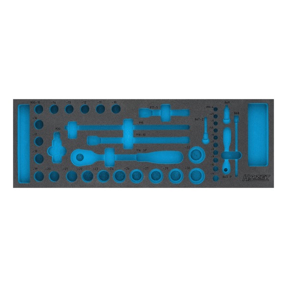 HAZET 2C soft foam insert empty for 0-111/116 - Insert for tool trolley