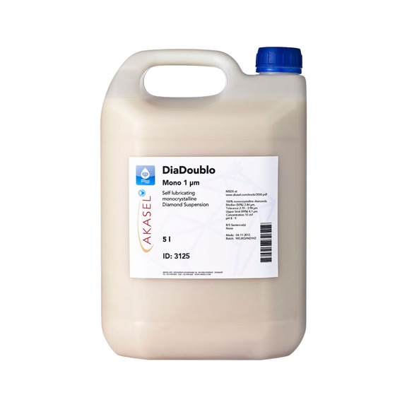 AKASEL DIADOUBLO MONO Suspension 1 µm, Endpolieren 5 L - 2 in 1 Diamantsuspension Dia-Doublo Mono