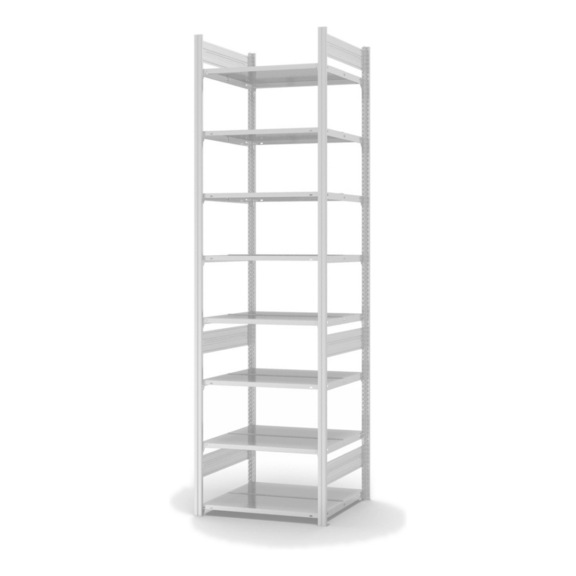 Module base rack à dossiers HOFE 750x600 mm, 8 tabl. gr. clr, cap. charge 90 kg - Rack à dossiers à deux côtés