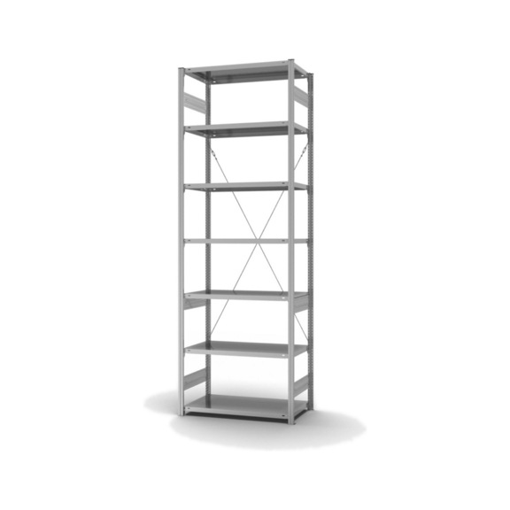 HOFE, étagère stockage, mod base 1 000x500 mm, 7 tab. zing., 140 kg, HZG30510XL - Etagère de stockage, simple face