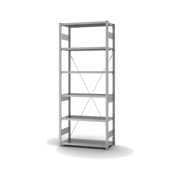 HOFE Etagère stockage module base 1 000x400 mm, 6 tab. zing., 315 kg HZG25410XS - Etagère de stockage, simple face