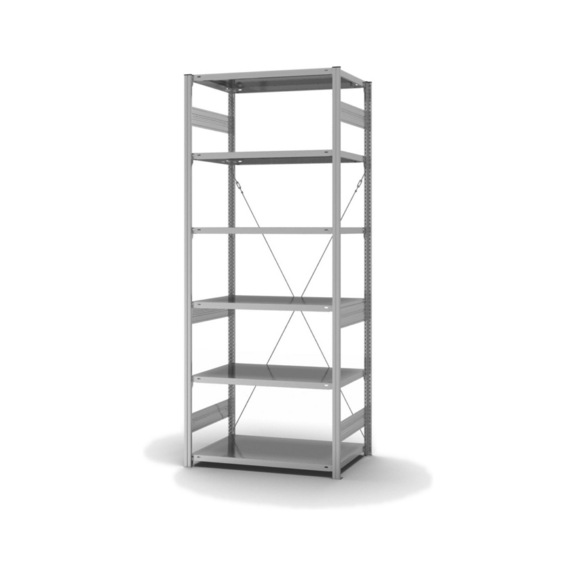 HOFE shelving rack basic bay 1,000x600 mm, 6 zp. shelves, 330 kg HZG25610XS - Shelving rack, single-sided