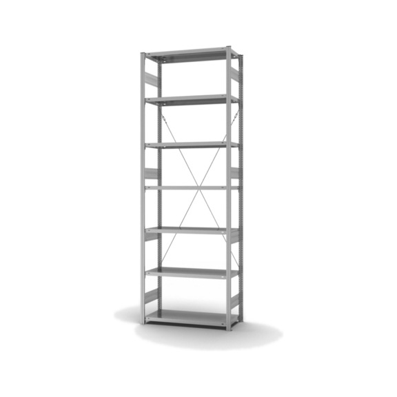 HOFE shelving rack basic bay 1,000x400 mm, 7 zp. shelves, 315 kg HZG30410XS - Shelving rack, single-sided