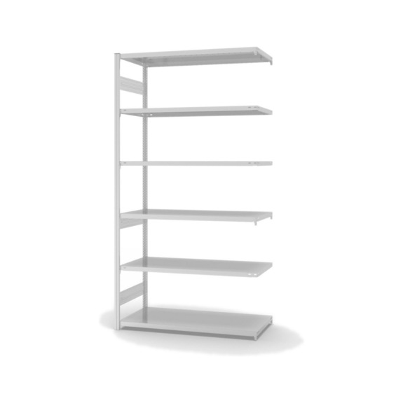 Module extens. rayonnage HOFE 1 300x600 mm, 6 tabl. gr. clr, cap. charge 240 kg - Etagère de stockage à un côté
