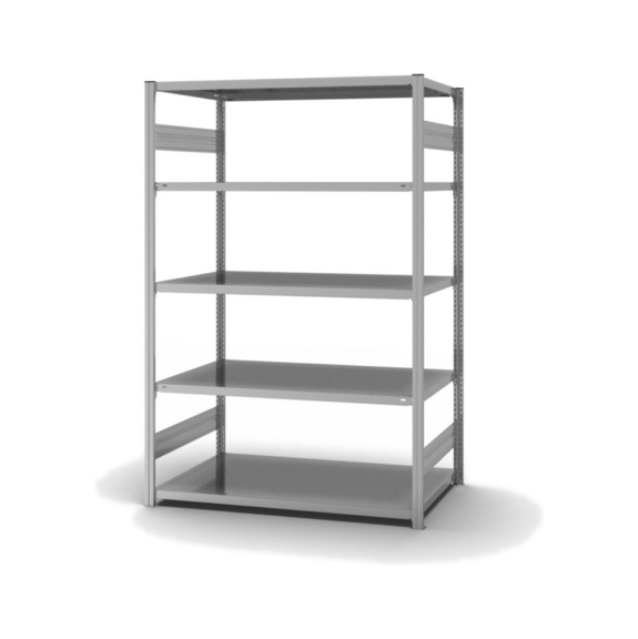 HOFE Etagère stockage module base 1 300x800 mm, 5 tab. zing., 240 kg HZG20813AM - Etagère de stockage à deux côtés