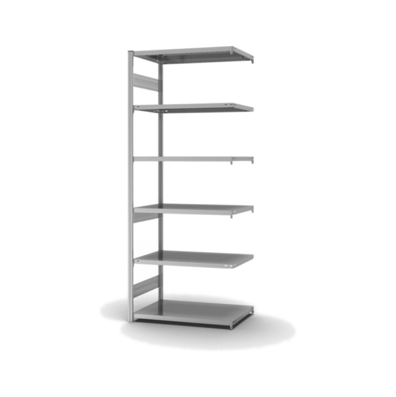 HOFE étagère stockage, module ext 1 000x600 mm, 6 tab zing, charge 2100 kg - Etagère de stockage à deux côtés