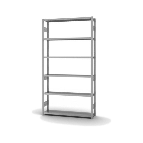 HOFE Etagère stockage module base 1 300x300 mm, 6 tab. zing., 300 kg HZG25313AS - Etagère de stockage à deux côtés