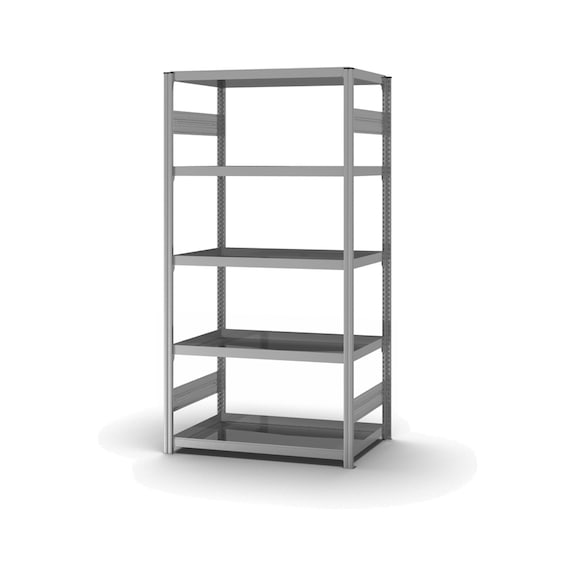 Module base pr étagère plateau HOFE 1 000x600 mm, 5 plat. ZI, cap. charge 200 kg - Etagères à plateaux à un côté