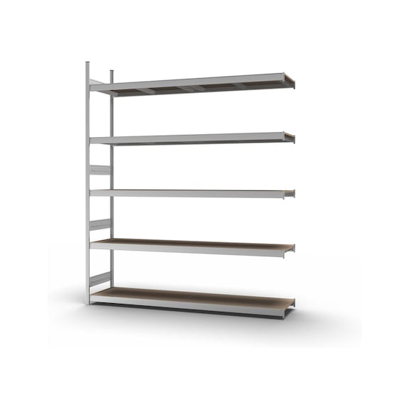 HOFE, gde étag compart, mod ext 2 500x500 mm, 5 tab. zing., plateaux bois agglo - Grande étagère compartimentée avec panneaux en bois aggloméré