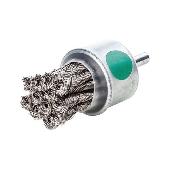 LESSMANN brosses pinceaux sur tige avec fil tressé 456.378 poils acier inox - Brosses pinceau sur tige avec fil tressé