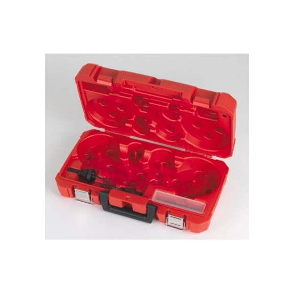 MILWAUKEE Lochsägenset HSS Bi-Metall 4-teilig 14-30 mm im Kunststoffkoffer - HSS Bi-Metall Lochsägen Sets Hole Dozer