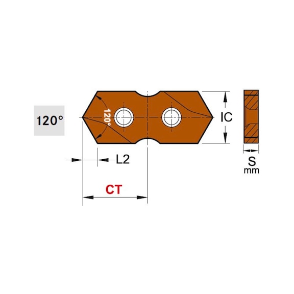 S9MT1003-120-NC2057 NINE9, Wendeplatte für ACE-Anbohrer AL(L) 120° - S9MT, ACE Anbohrer-Wendeschneidplatten
